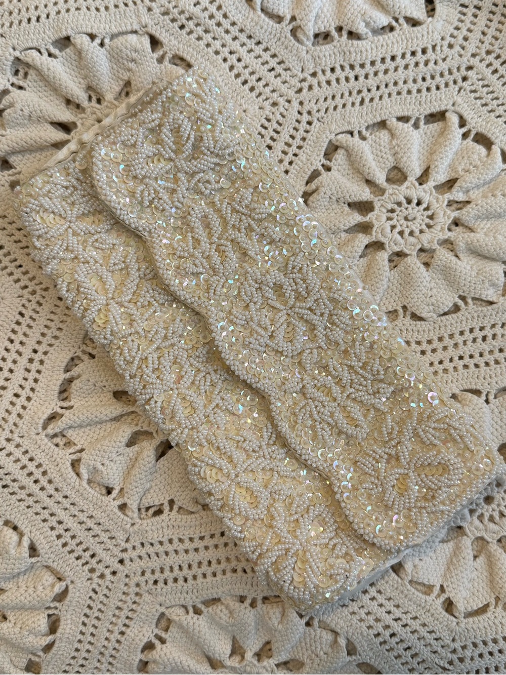 Gorgeous Vintage  Handmade Beaded Evening Bag